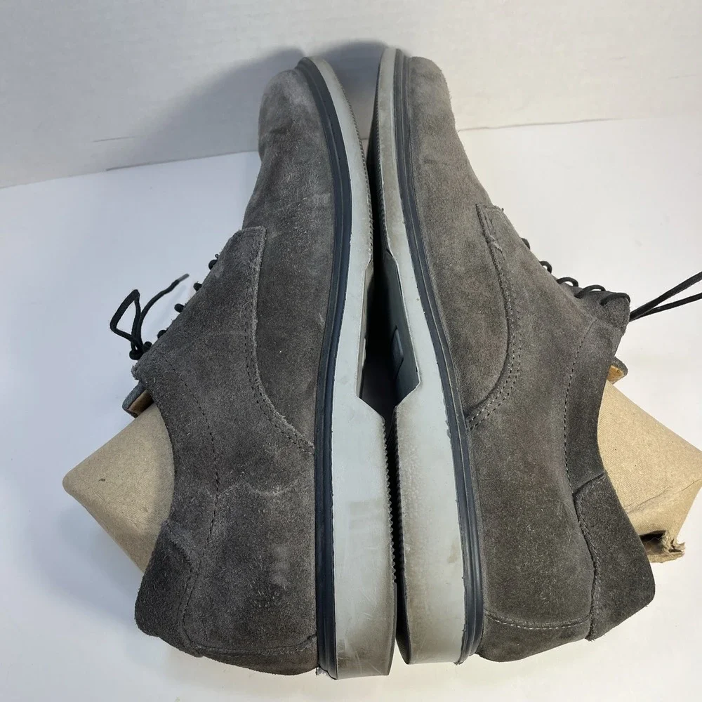 Nordstrom Mens Size 8.5 M Ombre Gray Suede Classic Oxford Shoes Lace Up